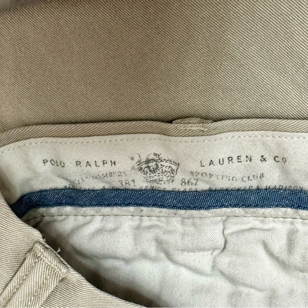 Polo by Ralph Lauren 38X34 Bedford Chino Khaki Pants HTF length Classic Normcore